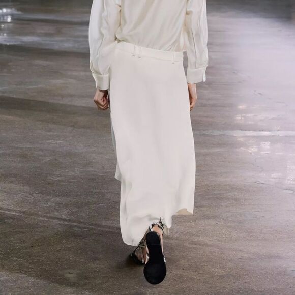 ZARA ASYMMETRIC LINEN SKIRT ZW COLLECTION - Picture 11 of 13